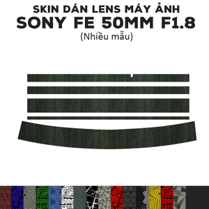 Skin dán Lens Sony FE 50mm F1.8 (Nhiều mẫu) | Decal Film 3M dán bảo vệ ống kính máy ảnh 50 mm