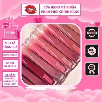 Son Bóng 3CE Misty Lip Bare căng bóng mịn môi, Son Bóng Pha Lê 3CE Bản Mới