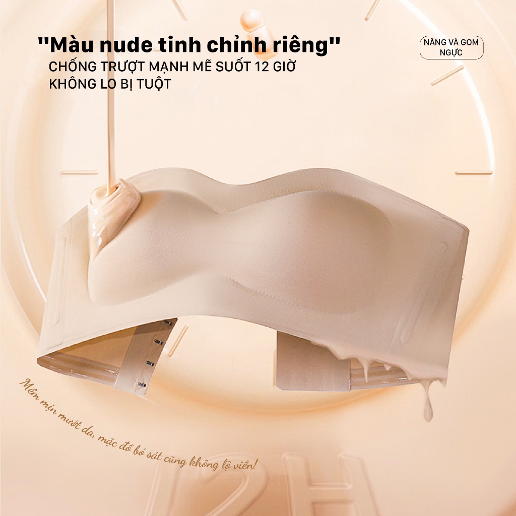 Bra Áo Lót Quây Ngang Cúp Ngực Chống Tuột Không Dây Siêu Bám Unilove Không Dây Không Gọng 2271