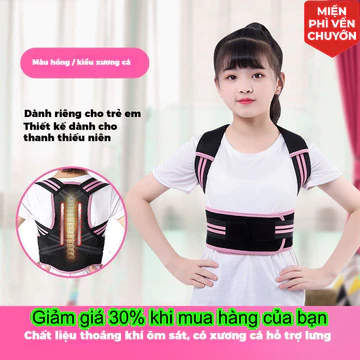 Đai Chống Gù Lưng Đai Lưng Trẻ Em Đai Nịt Bụng Cải Thiện Tư Thế Điều Chỉnh Ngồi Đúng Chống Gù