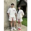 Set Bộ Thun Hè The Bad God New York Thêu Logo Form Boxy Cotton Unisex Nam Nữ