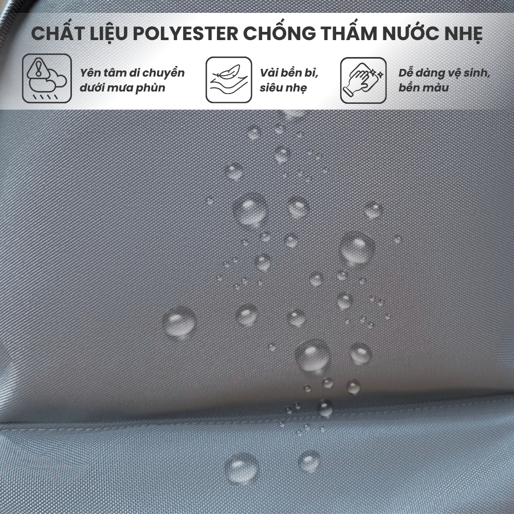 Balo chống nước TOKYOLIFE nhiều màu thiết kế basic nhiều ngăn siêu nhẹ chất liệu cao cấp 40001931