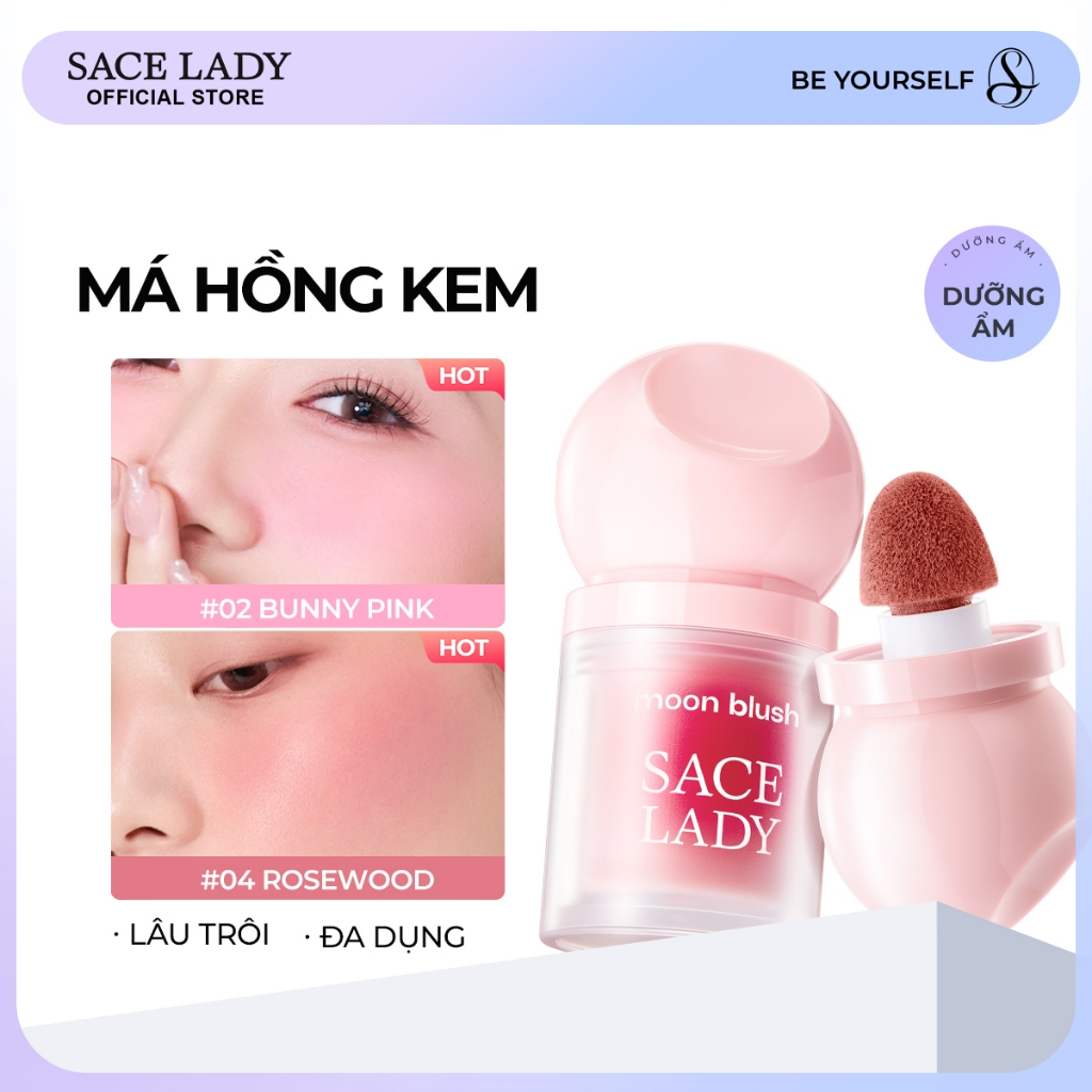 Má hồng kem SACE LADY 3.8g – tự nhiên, mịn lì, đa công dụng