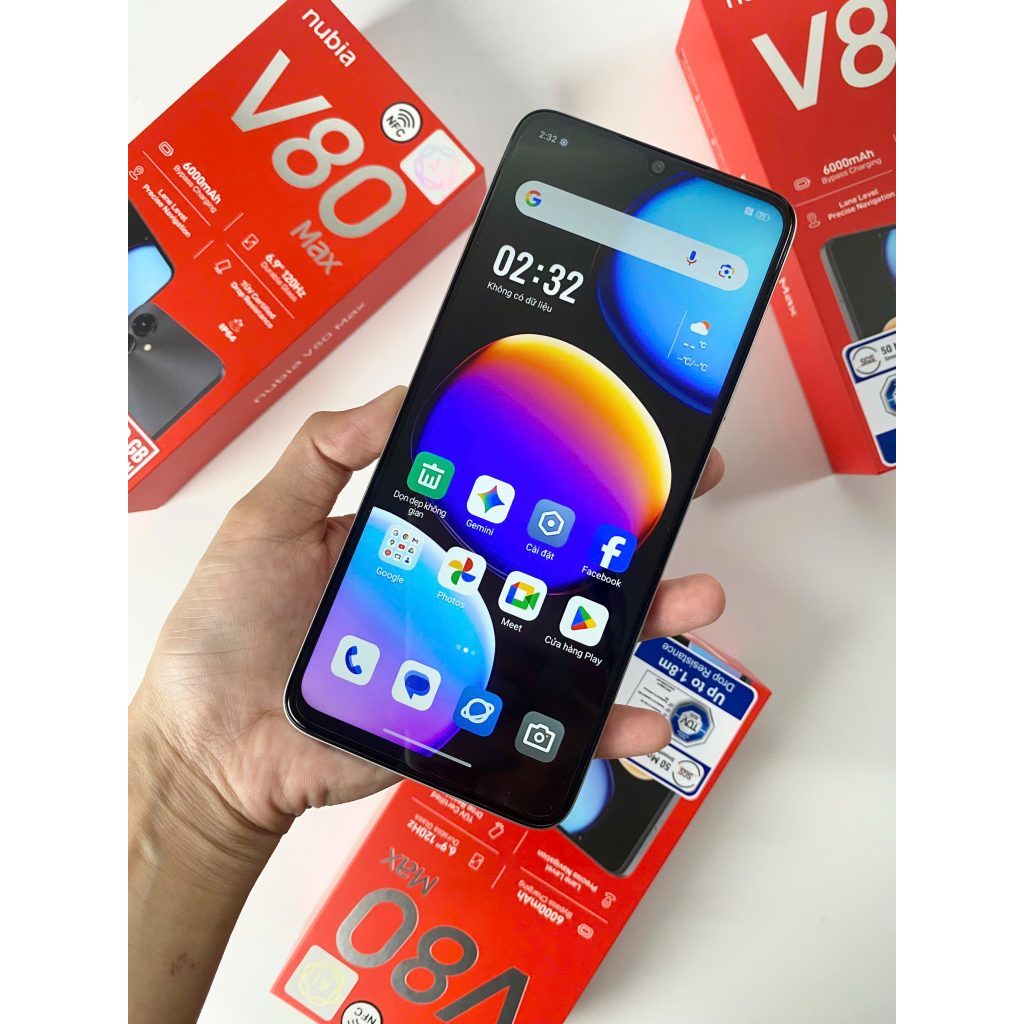 [Chính hãng] Điện Thoại ZTE Nubia V80 Max Fullbox Mới Nguyên Seal Màn 120Hz Pin 6000 mAh BH 12 Tháng