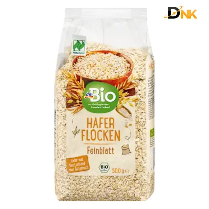 Yến Mạch dmBio Feinblatt 500g Đức | Yến Mạch Hữu Cơ Nguyên Cám | Giảm Cân Eat Clean Healthy