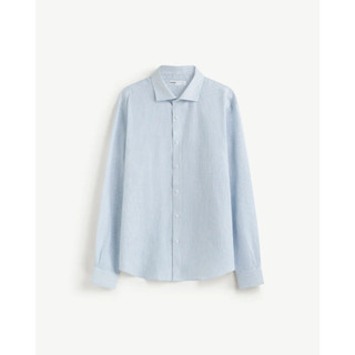 Áo sơ mi tay dài nam linen sọc. Regular - ROUTINE 10S26SHL035