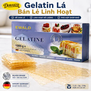 Lá Gelatin cao cấp nguyên liệu chính làm mousse cake, pannacota, bánh plan, kem, soup,...