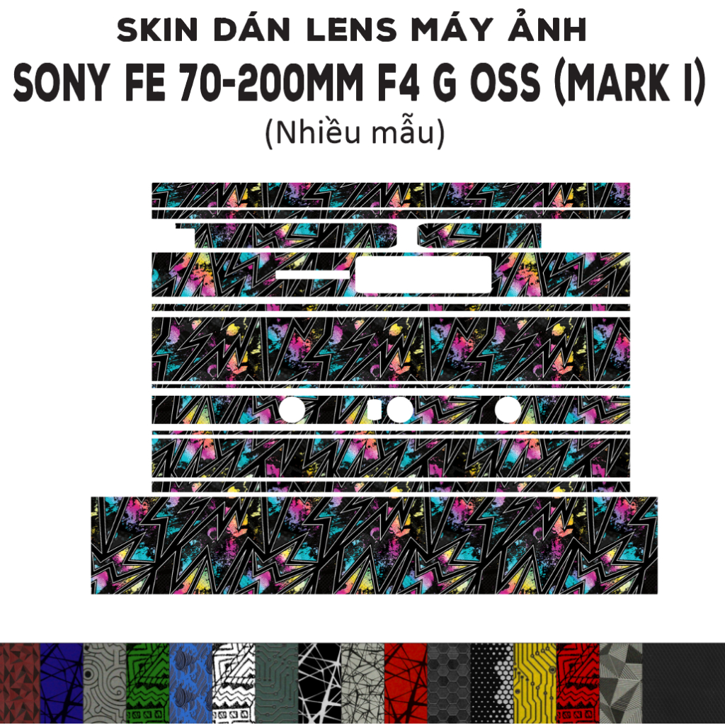 Skin dán Lens Sony FE 70-200mm F4 G OSS (Mark I)  (Nhiều mẫu) | Decal Film 3M dán bảo vệ ống kính máy ảnh Sony 70-200 mm