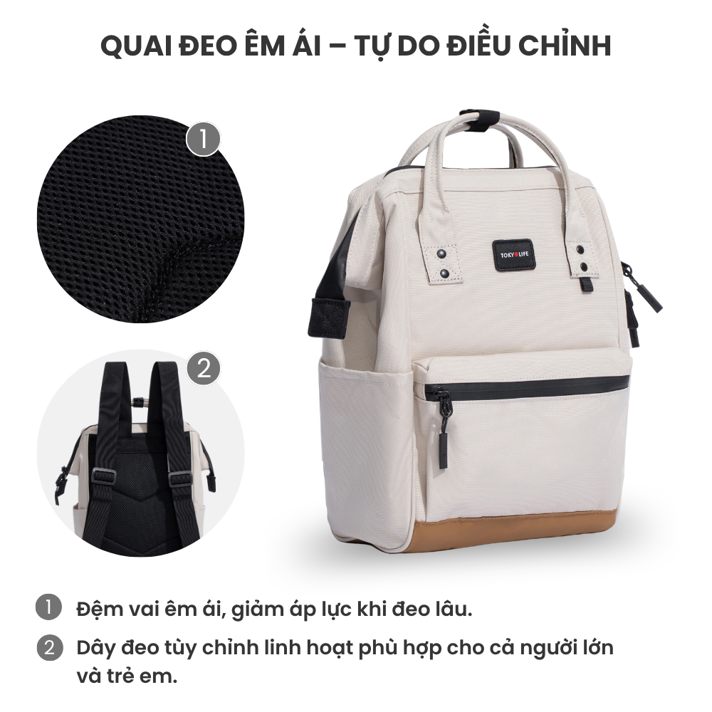 Ba lô chống trộm Mini chống thấm nước TOKYOLIFE 40004604 (33x22x14cm) - 13 inch