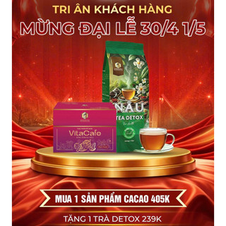 VITA Cafe Đông Trùng Hạ Thảo Trà Detox - Ngũ Cốc Cafe Cacao Không Đường - Dinh Dưỡng Hỗ Trợ Sống Khỏe