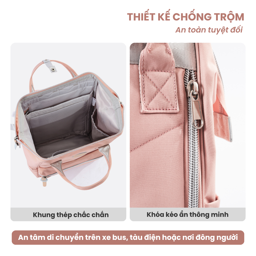 Ba Lô Chống Trộm Chống Thấm Nước TOKYOLIFE 40005732 (Laptop 15.6inch) và 40004604 (Máy 10 inch)