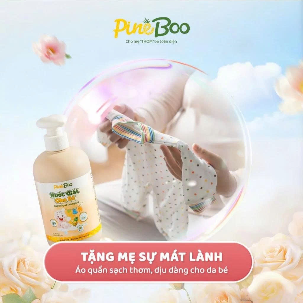 Nước Giặt Hữu Cơ Cho Bé PineBoo 2.1L Không Hóa Chất Độc Hại - Dịu Lành Cho Da Nhạy Cảm