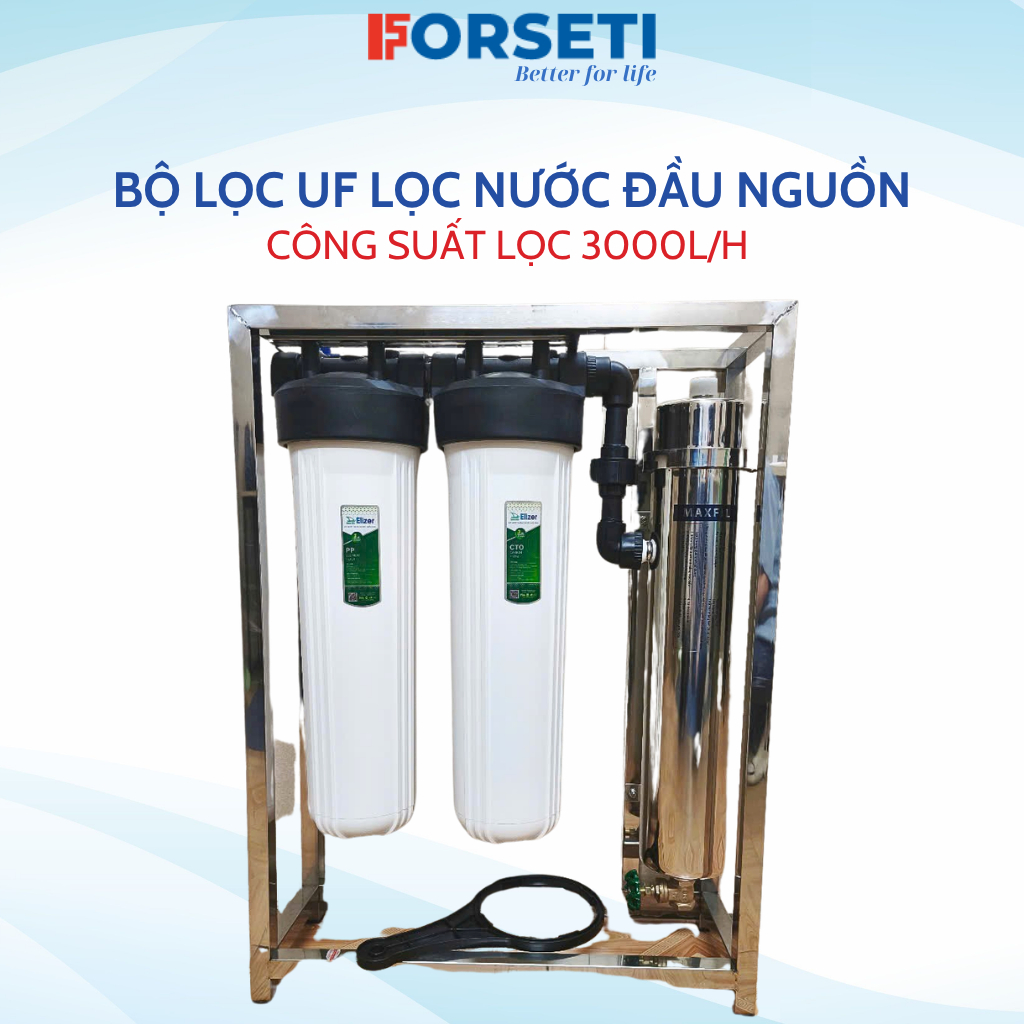 Bộ lọc tổng UF công suất lớn 3000l/h lọc nước đầu nguồn, lọc nước sinh hoạt gia đình hàng chính hãng