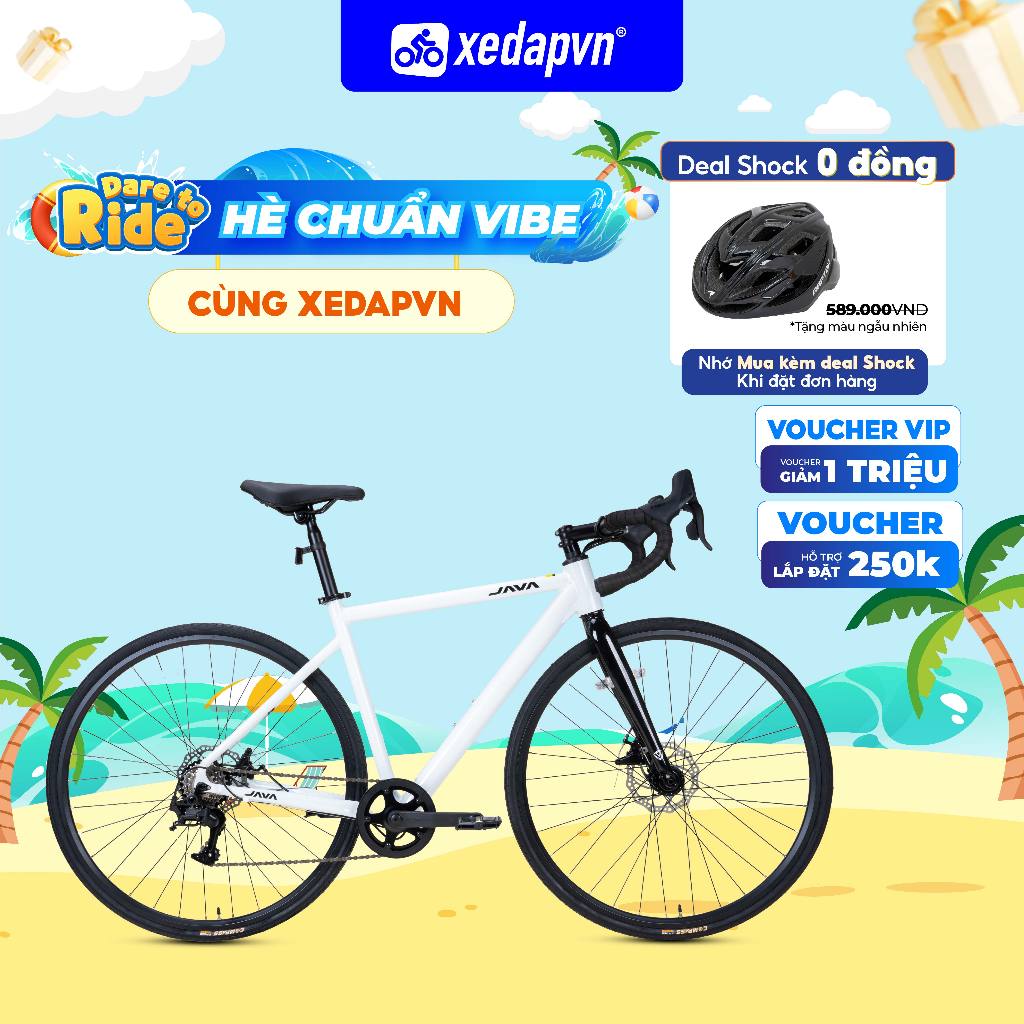 Xe Đạp Đường Trường ROAD JAVA WAHOO-7S – Bánh 700C, Phanh Đĩa, 7 Tốc Độ – Phù Hợp Người Cao 1m60–1m75 | xedapvn
