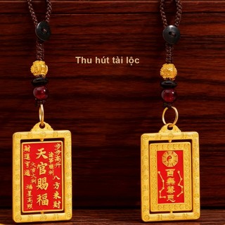 Lệnh Bài Thiên Quan Đạo Phước Lành Chu Sa - Bình An May Mắn, Phù Hộ