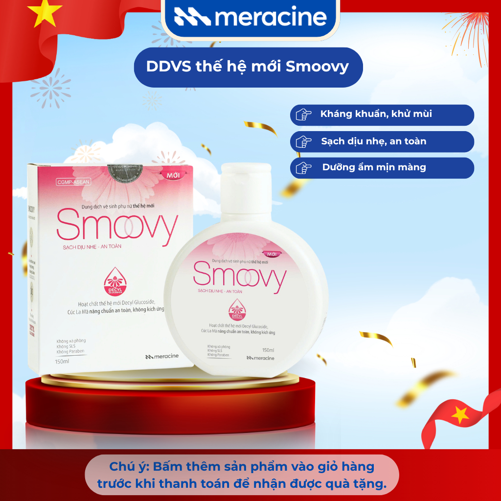 [Meracine Miền Nam - Che tên] DDVS Thế Hệ Mới Smoovy Giúp Làm Sạch Dịu ...