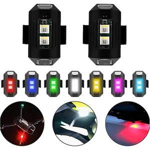 Đèn cảnh báo khẩn cấp cho xe hơi, 32 chế độ, đèn hậu LED 7 màu, có thể sạc lại.
