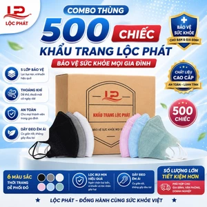Thùng 500 Chiếc Khẩu Trang 5D Lộc Phát 3 Lớp