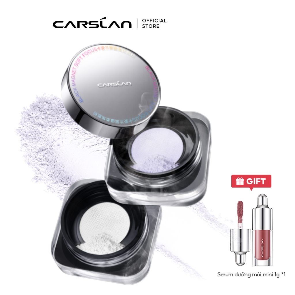 Phấn phủ kiềm dầu, kháng nước, khóa nền lâu trôi 24H phù hợp với mọi loại da Carslan Black Magnet Powder 3.0 8g