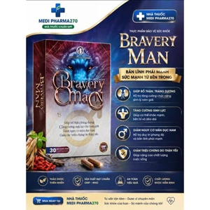 Viên uống giúp bổ thận tráng dương, tăng cường sinh lực , giảm do thận yếu Bravery man [ hộp 30 viên ]