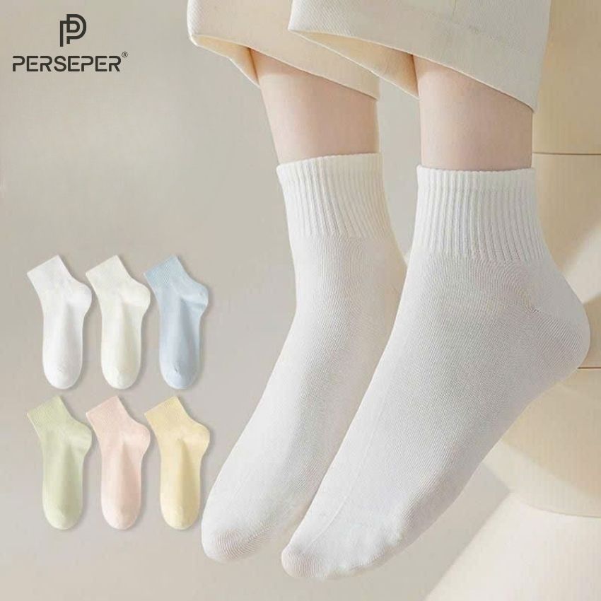 Tất cổ ngắn nam nữ chất liệu cotton dày co giãn bốn chiều, thoáng khí chống hôi chân - Cherry Shop