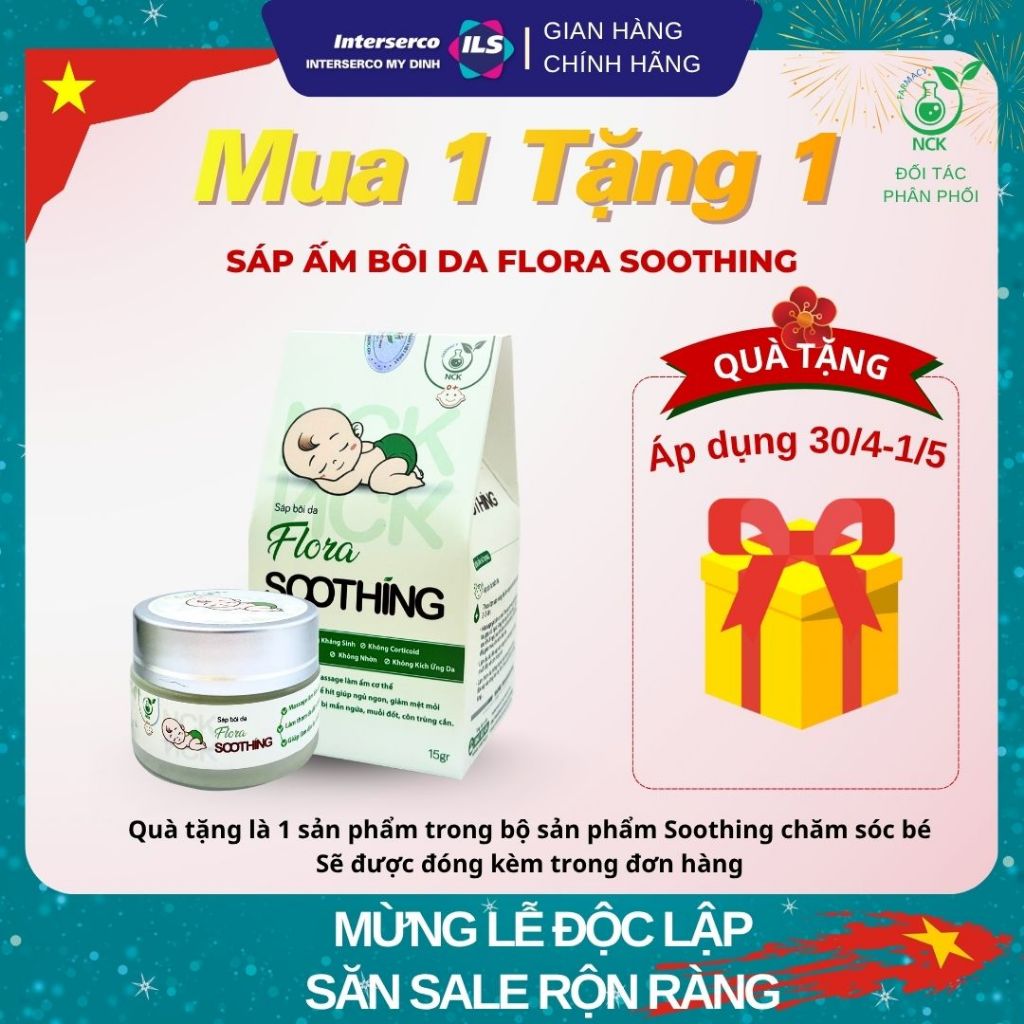 Sáp Giữ Ấm Cho Bé Flora Soothing Bôi Da, Cải Thiện Vấn Đề Hô Hấp, Giảm Chướng Bụng, Khó Tiêu (20gr)