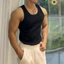 Áo Ba Lỗ Gân Tăm Lạnh 3KMEN, Áo Tanktop Sát Nách Thoáng Mát Co Giãn 4 Chiều Nhiều Màu
