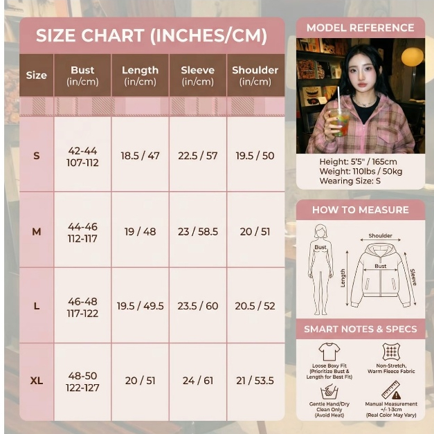 Áo khoác chống nắng có mũ trùm đầu bằng vải flannel cotton,tay dài,họa tiết kẻ caro,dáng rộng unisex