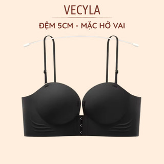 Áo ngực nữ A 946, áo lót không dây cài trước đệm dày 5cm siêu nâng ngực bản to che mỡ thừa kèm dây vai BC_CHIC LINGERIE