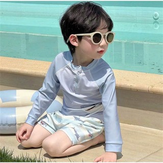BK58 Đồ bơi bé trai dài tay kèm quần đùi,bộ quần áo đi bơi cho bé trai phong cách Hàn Quốc 10-45kg