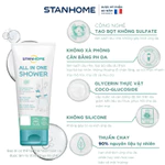 Gel rửa mặt giúp làm sạch bụi bẩn, dầu nhờn cho da hỗn hợp,da dầu mụn Stanhome All In One Shower Gel 200ml — ảnh 3