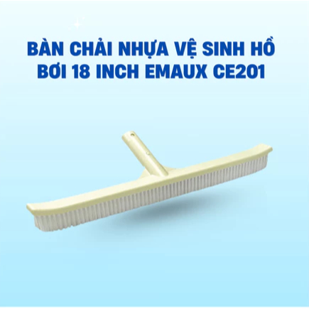 Bàn Chải Hồ Bơi Emaux, Chổi Cọ Bể Bơi Bằng Nhựa, Bàn Chải Chà Hồ Bơi - CE201 45cm
