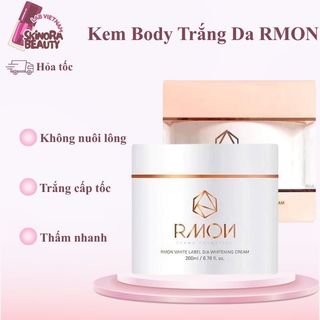 Kem Dưỡng Trắng Body Rmon Ủ Trắng Toàn Thân RMON White Label Dia Whitening Cream Cấp Ẩm Mịn Màng 200ml - Skinora Beauty