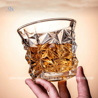Cốc Thủy Tinh Uống R.Ư.Ợ.U Phong Cách Cổ Điển | Cốc Uống Whisky, Rock, Chivas Họa Tiết 4011L-300ML