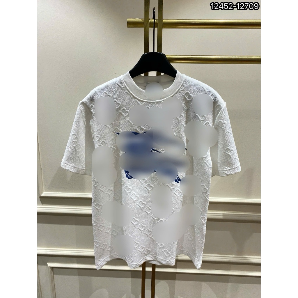ÁO thun nam cổ tròn họa tiết thêu tay ngắn phong cách trẻ trung chuẩn from