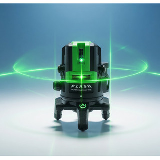 Máy cân bằng lazer flast siêu sáng dùng ngoài trời trọn bộ 2 pin  1 sạc không gồm chân cao