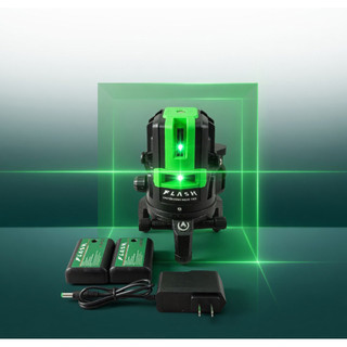 Máy cân bằng lazer flast siêu sáng dùng ngoài trời trọn bộ 2 pin  1 sạc không gồm chân cao