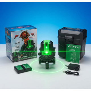 Máy cân bằng lazer flast siêu sáng dùng ngoài trời trọn bộ 2 pin  1 sạc không gồm chân cao