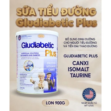 [Lon 900G] Sữa tiểu đường FOTECPHAM Việt Nam kiểm soát đường huyết cho người Tiểu Đường Gludiabetic Plus