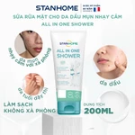 Gel rửa mặt giúp làm sạch bụi bẩn, dầu nhờn cho da hỗn hợp,da dầu mụn Stanhome All In One Shower Gel 200ml — ảnh 1
