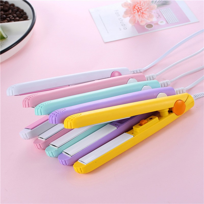 Máy là uốn tóc - duỗi tóc dập xù  mi ni tại nhà  tiện dụng mang theo du lịch dã ngoại AC