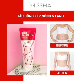Gel Tan Mỡ Bụng MISSHA Hot Burning Perfect Body Gel Kem Massage Tan Giảm Mỡ MISSHA 200ml - Skinora Beauty