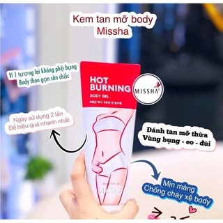 Gel Tan Mỡ Bụng MISSHA Hot Burning Perfect Body Gel Kem Massage Tan Giảm Mỡ MISSHA 200ml - Skinora Beauty