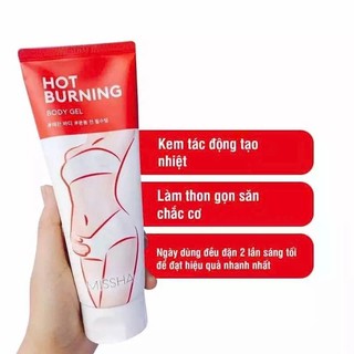 Gel Tan Mỡ Bụng MISSHA Hot Burning Perfect Body Gel Kem Massage Tan Giảm Mỡ MISSHA 200ml - Skinora Beauty