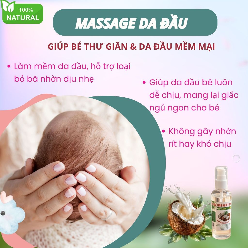 Dầu Dừa Organic Ép Lạnh Tinh Khiết – Dưỡng Da Mềm Mịn Cho Mẹ Sau Sinh & Bé Yêu | 100% Nguyên Chất, Không Phụ Gia