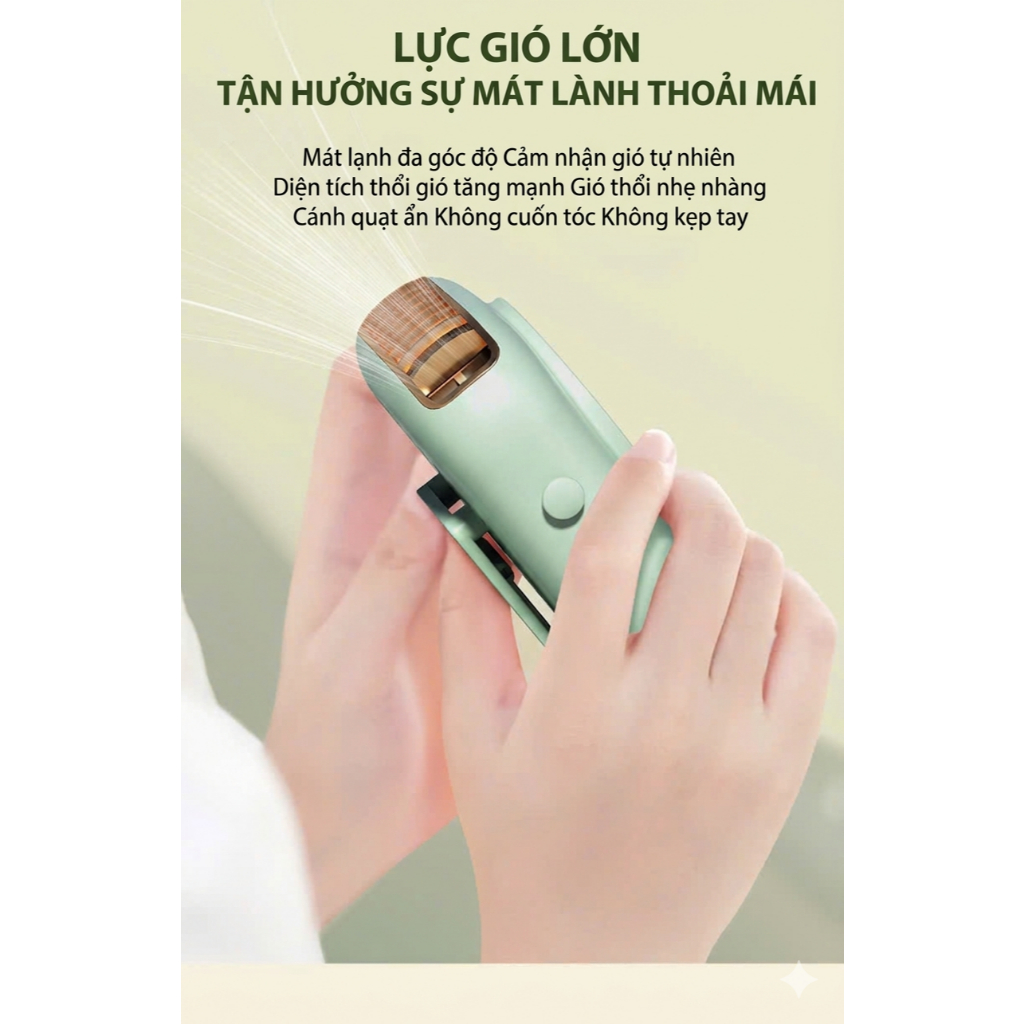 Quạt đeo cổ mini, quạt tích điện để bàn. Màn hình Led, 5 cấp độ gió thương hiệu ZHAOCAIMAO