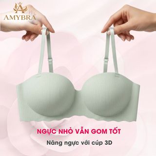 Áo Lót nữ Su Non Êm Mềm Đệm Bàn Tay – Áo Ngực Nữ Su Mịn Không Gọng Nâng Đỡ Tự Nhiên AMYBRA A5277