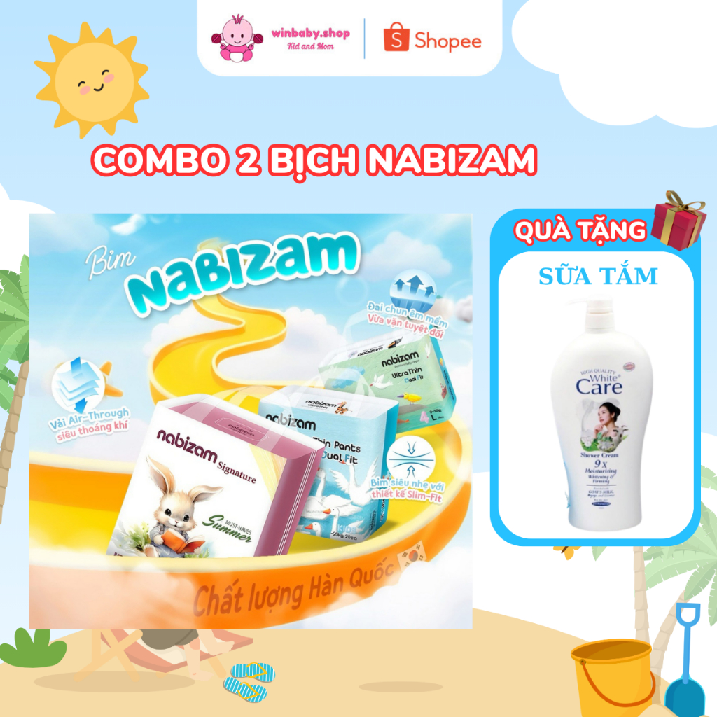 COMBO 2 bịch BỈM QUẦN/ DÁN NABIZAM MAGIC SOFT NB50/S44/M40/L36/XL32/XXL22