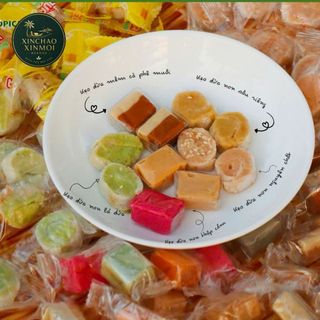 [25.06] Kẹo Dừa Mềm Thập Cẩm Quê Dừa Túi 500g - Đặc Sản Bến Tre, Dẻo Mềm, Nhiều Vị (Sầu riêng, cà phê, dâu tây,...)