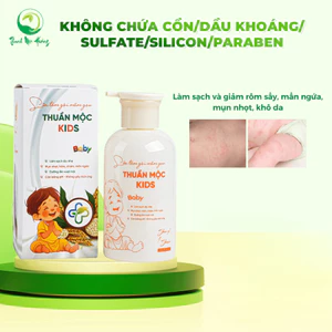 Sữa tắm Thuần Mộc Kids cho bé giảm rôm sẩy, mẩn ngứa, chàm